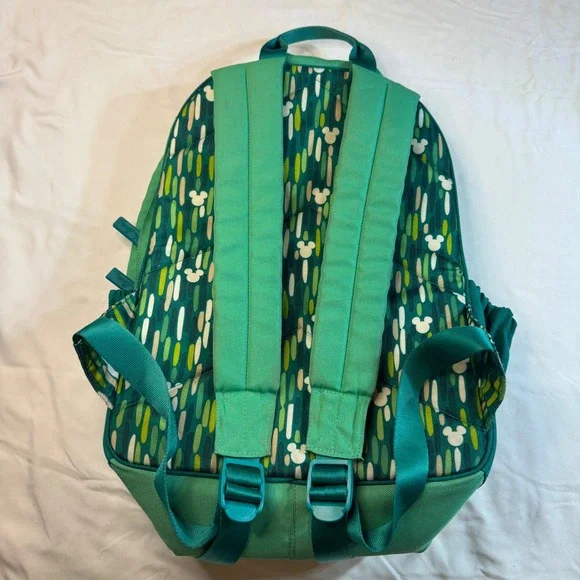 Vera Bradley Disney Parks Mickey Mouse Green Canvas Backpack Travel Bag - Picture 3 of 7